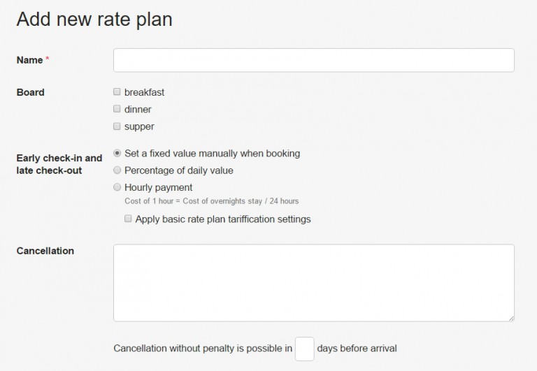 Rate Plan Table Sample How to create a rate plan – Wiki Bnovo